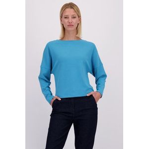 Turquoise T-shirt met lange mouwen