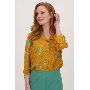 Blouse met oranje print