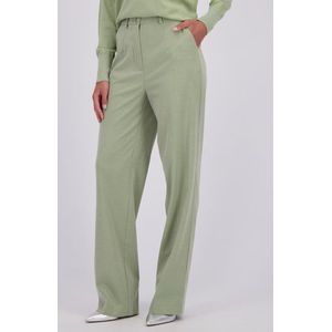 Lichtgroene geklede broek met vouw