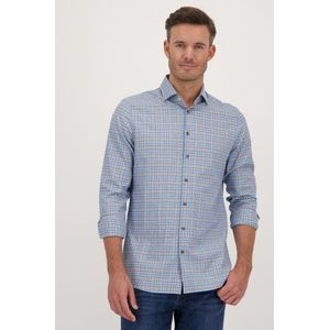 Lichtblauw geruit hemd - Regular fit