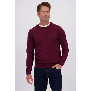 Fijne bordeaux trui met ronde hals