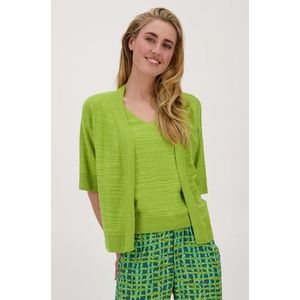 Groene cardigan met korte mouwen