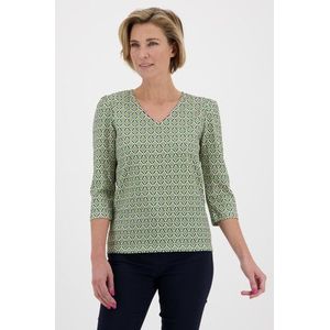 Lichtgroen T-shirt met geometrische print