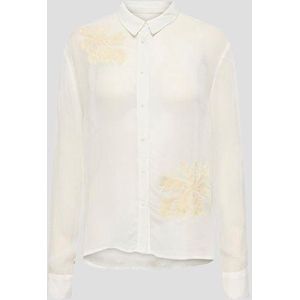 Ecru blouse met boorduursel