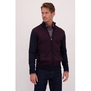Donkerblauwe wollen cardigan
