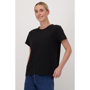 Zwart T-shirt met ronde hals