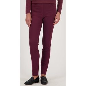 Wijnrode stretchbroek met elastische taille