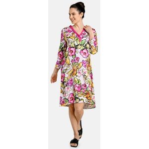 Roze kleedje met bloemenprint