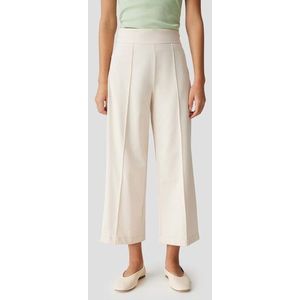 Beige culotte met gestikte vouw