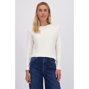 Ecru T-shirt met lange mouwen
