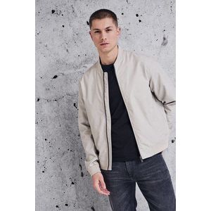 Lichtbeige waterafstotende bomberjack