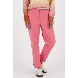 Roze high-waist broek met 7/8 lengte