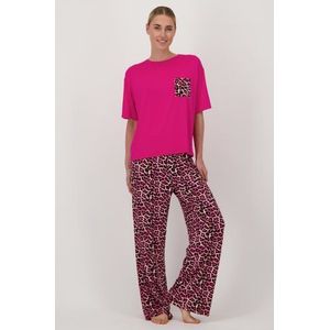 Roze pyjamaset met dierenprint