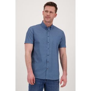Blauw hemd met korte mouwen – Regular fit