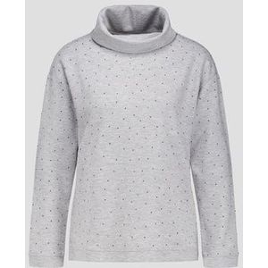 Lichtgrijze trui met rolkraag