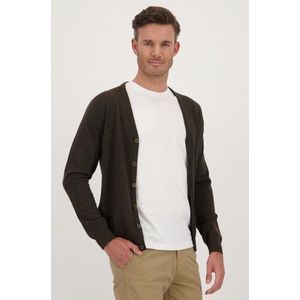 Fijne wollen cardigan - Bruin