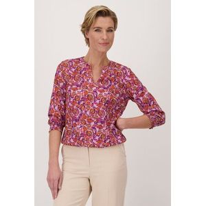 Paars-oranje blouse met elastische taille