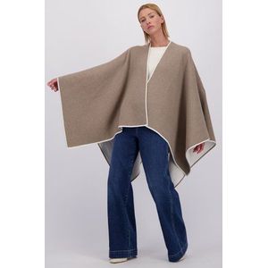 Taupe poncho - Omkeerbaar