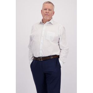 Wit hemd met fijne print - Comfort fit