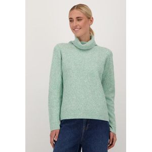 Lichtgroene trui in structuurbrei