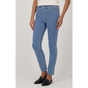 Lichtblauwe jeans met stretch en elastische taille