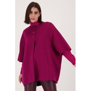 Donker fuchsia wollen cape