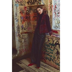 Fijne blouse met printmix