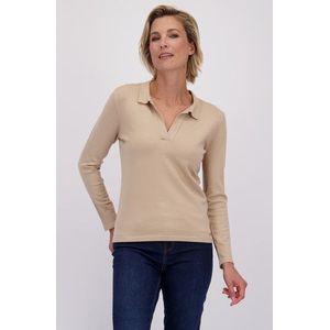 Beige trui met polokraag