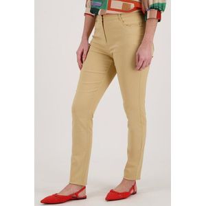 Gekleurde stretchbroek - beige