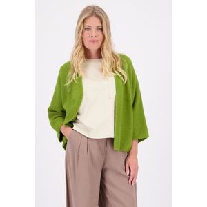 Groene cardigan met driekwartmouwen