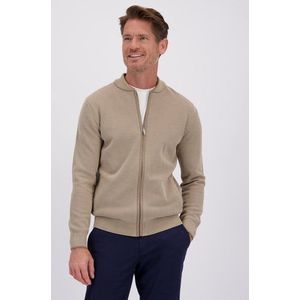 Beige cardigan met rits