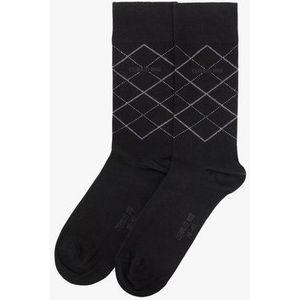 Set van 2: zwarte geruite sokken