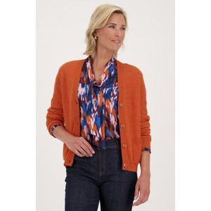 Oranje cardigan met wol