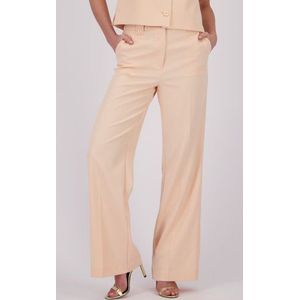 Zalmroze wijde broek