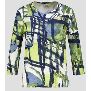 Donkerblauw T-shirt met print