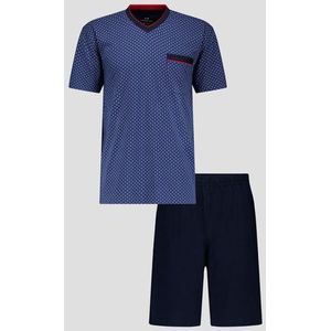 Blauwe pyjamaset met korte broek