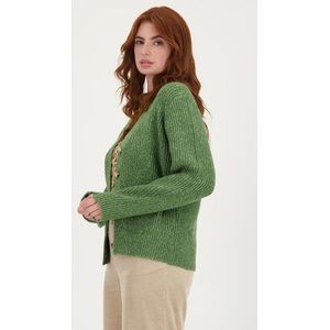 Zachte donkergroene cardigan