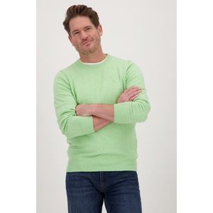 Lichtgroene katoenen trui met ronde hals