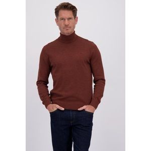 Katoenen trui met rolkraag - bruin