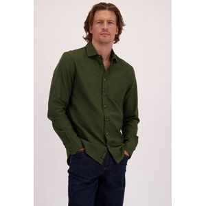 Kaki geruit hemd - Regular fit