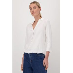 Fijne witte blouse met elastische taille
