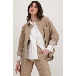 Beige blouse met strepen