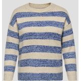 ONLY CARMAKOMA - Cardundee Life LS Seq Stripe O-neck Knt - Gebreide Pullover - Dames