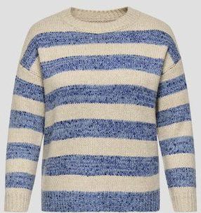 ONLY CARMAKOMA - Cardundee Life LS Seq Stripe O-neck Knt - Gebreide Pullover - Dames