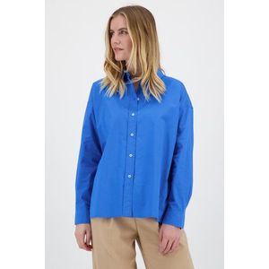 Blauwe blouse met losse fit