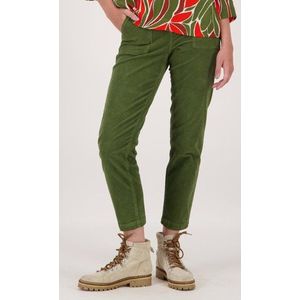 Kaki corduroy broek - mom fit