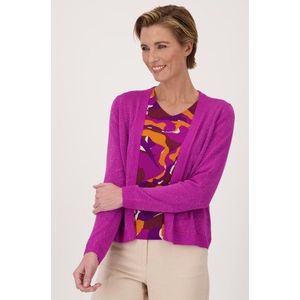 Paarse cardigan met lurex