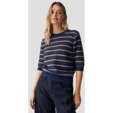 Bruine gestreepte trui