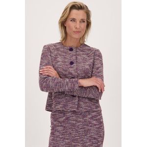 Paars bouclé vestje