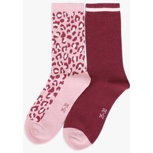 Paarse en roze sokken - 2 paar